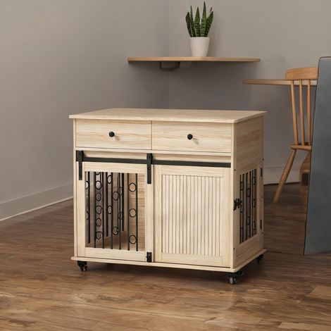 Cage de transport pour animaux 2 en 1 100 x 56 x 81 cm (1/5)