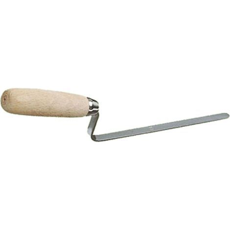 1 - Truelle à joints - Outil de maçonnerie - Lame en acier carbone - Pour finition de mortier - Usage professionnel - Couleur argent - 6 mm (1/2)