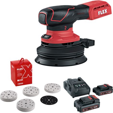FLEX ORE 2-125 18-EC C levigatrice orbitale a batteria 18 V Ø125 mm kit con batterie