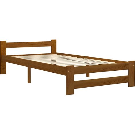 Maison Exclusive - Massivholzbett Honigbraun Kiefer 100x200 cm