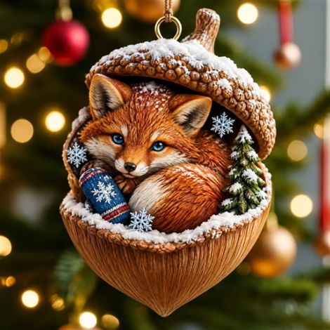Décoration de rangement portable et innovante pour noix - Décoration de rangement pour noix de forêt - Flocon de neige -