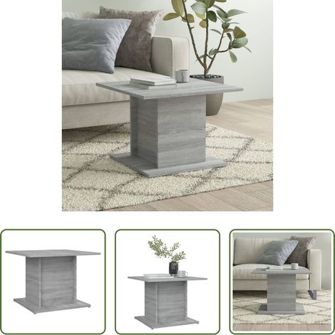 Holzwerkstoff - Couchtisch Grau Sonoma 55,5x55,5x40 cm Holzwerkstoff (1/5)