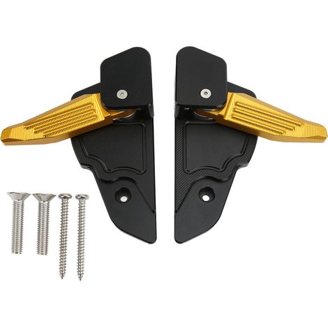 1 paire de repose-pieds arrière de moto, pédales pliables en métal de remplacement pour Vespa Primavera Sprint 125 150 2017 – 2020 doré.