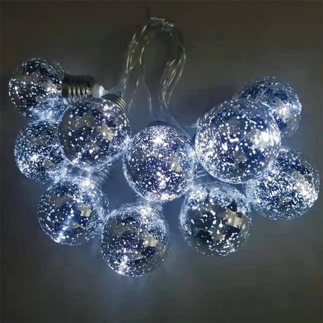 Ghirlanda LED di lampadine argentate 1,35M Luce fredda