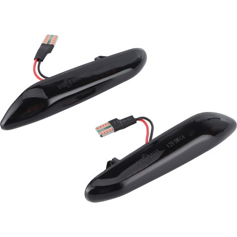 Clignotant Fender 3000K Ambre LED Feu Latéral Verre Fumé Compatible E60 E61 E90 E91 E81 E82 E88 E46 X3 X1 (1/5)