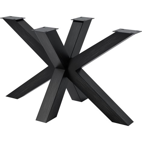 Pieds de table Harlan Noir aspect industriel 120x68x71 cm