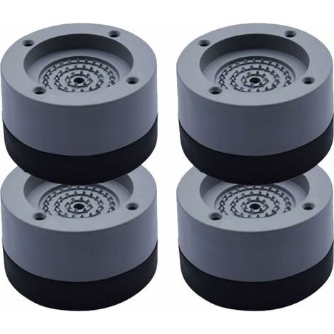 4Pcs Tampons à Pied Machine à Laver Anti Vibration, Machine à Laver Pieds Stabilisateur Piédestal, Universel Pieds Stabilisateur (1/4)