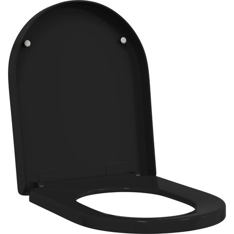 Siège de toilette Noir 48 x 36,5 x 4,5 cm Polypropylène