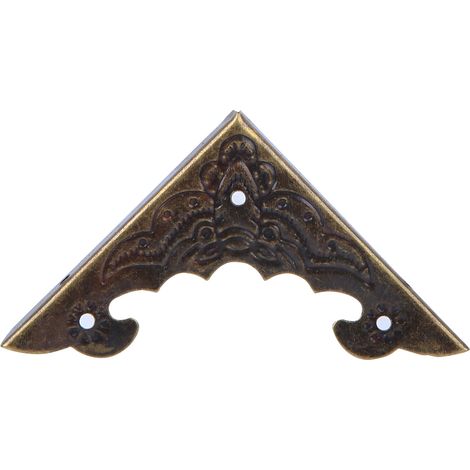 Lot de 20 protège-coins décoratifs en bois pour boîtes à bijoux et étuis, 40 x 40 x 4 mm, bronze (1/5)