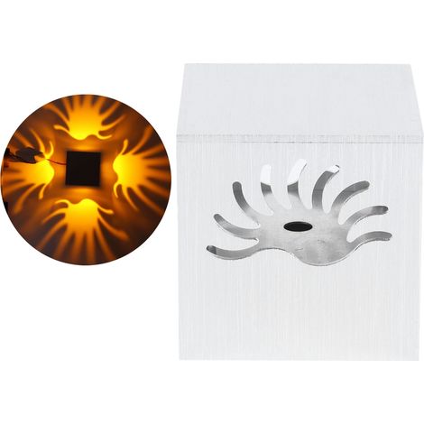 Applique murale carrée LED décorative innovante pour salon ou couloir, 3 W, jaune, 85-265 V (1/5)