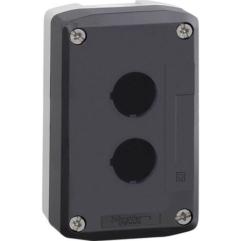 Schneider Electric XALD02 XALD02 Alloggiamento vuoto 2 posizioni di montaggio senza etichette Grigio scuro, Grigio chia