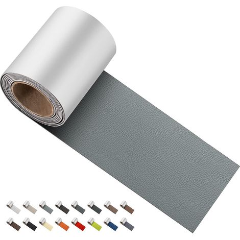 Patch De Réparation Pour Cuir Et Vinyle - 3 X 60 Pouces - Autoadhésif - Pour Canapé Siège Auto Meuble Veste - Noir (1/5)