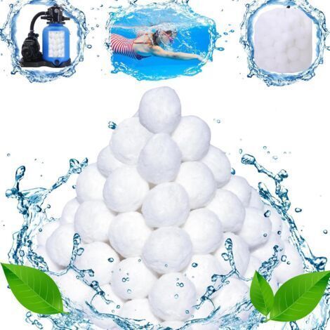 Balles filtrantes pour piscine 700 g, pour systèmes de filtration à sable, peut remplacer 25 kg de sable filtrant, pour filtre à sable, piscine, robot
