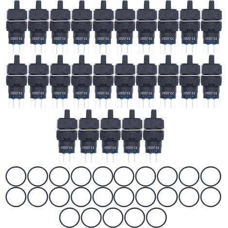 25 Pièces Commutateur de Sélection BEMLA1622XD/31F 3 Positions avec Bouton 24V pour Appareillage Électrique (Vert) (1/5)