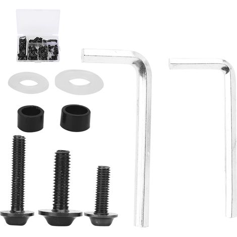 158-teiliges Universal-Verkleidungsschrauben-Set, Dichtungen und Schraubenschlüssel für Motorradzubehör, schwarz (1/5)