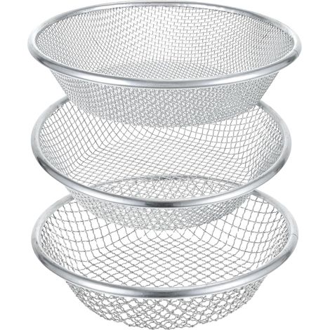 3er-Pack Erdsieb für den Garten, Metallsieb, Steinsieb 30 x 30 cm, Kompostsieb, Schmutzsieb, Sägemehlsieb 3/6/10 mm