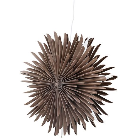 Sälen Weihnachtsstern mit Licht Papier Ø46 cm Pendelleuchte braun.