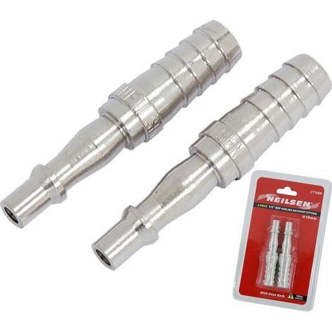 Neilsen 2pc Air Line Bayonet Fittings Hose Compressor Connector 1/2" BSP (1/2)