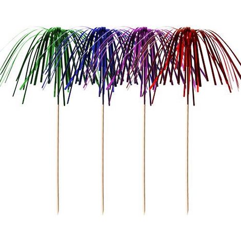 Palillos de dientes para banquetes de 15,5 cm con diseño de fuegos artificiales (10 unidades)