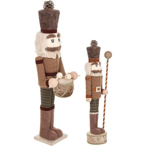 Dekofiguren 2er Set KOLARI 68/91 cm Nussknacker Braun (1/5)