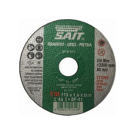 DISCO ABRASIVO PER FLEX DISCHI TAGLIO GRANITO GRES PIETRA MM 115X1,6 26125