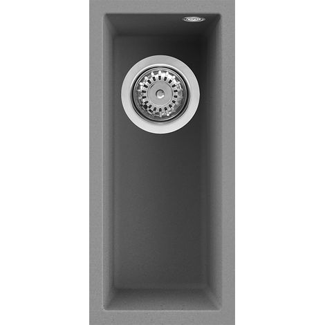 Lavello Elleci Incasso 1 vasca 20x44 Quadra 50 Sottotop Metaltek Grigio Titanium LMQ05073BSO (1/3)
