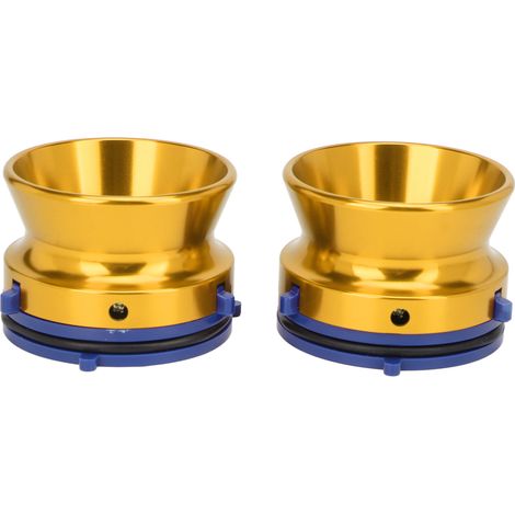 1 Paire d'adaptateurs de moyeu NAB en alliage d'aluminium poli, chargeur universel de 10 pouces pour platines Studer ReVox et Akai - Or (1/5)