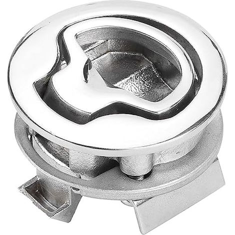 Loquets de Bateau Loquet de Claquement de Traction Affleurant 2 Pouces en Acier Inoxydable Bateau Trappe de Pont Ronde Serrure de Loquet de Traction Affleurante pour Yacht Marin (1/4)
