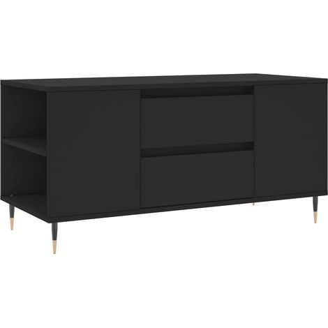 Maison Exclusive - Mesa de centro madera de ingeniería negro 102x