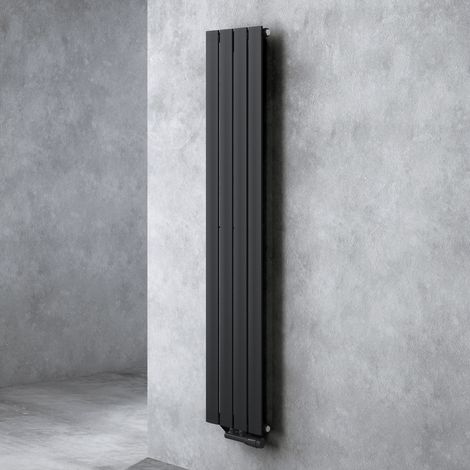 Doporro – Radiateur vertical 160x31cm – Acier inoxydable à faible teneur en carbone – Puissance 510W – Connexion centrale – Design anthracite