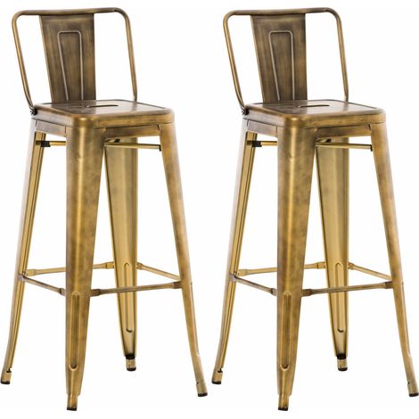 Set 2 Sgabelli Bar in Metallo MASON oro (1/5)