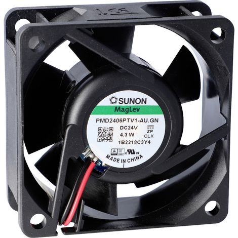 Sunon PMD2406PTV1-A.U.GN Axiallüfter 24 V/DC 61.14 m³/h (L x B x H) 25 x 60 x 60 mm