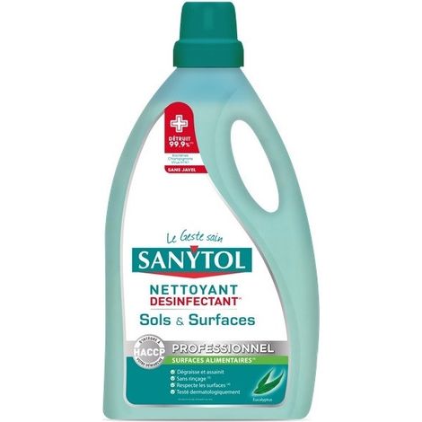 Nettoyant désinfectant sols et surfaces PRO Bidon 5L Eucalyptus SANYTOL