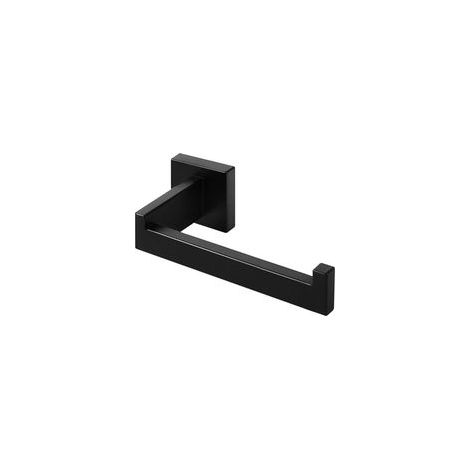 Portarrollos de papel higiénico (cuadrado negro), soporte de acero inoxidable para baño y cocina. (1/4)