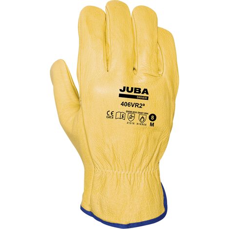 Guante piel flor vacuno driver amarillo 2a talla 9 (1/3)