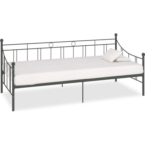 Telaio Divano Letto Grigio in Metallo 90x200 cm vidaXL (1/5)