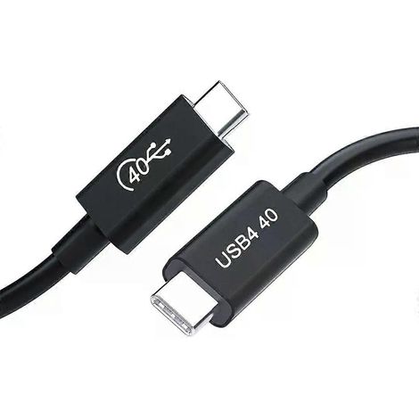 Thunderbolt 5 Kabel, weiches TPE, 80 Gbit/s, USB-C Typ 4 V2 Koaxialkabel, USB-C auf C, 240 W, 16K/8K für eGPU, Mac mini, SSD, iPhone 16" MacBook (1/4)