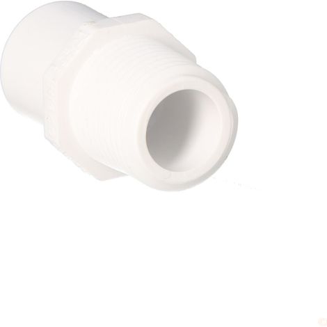 Nippelverbinder mit Außengewinde KZ/GZ PVC-U 1/2" (1/2)