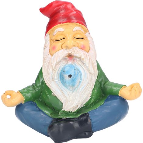 Nain de Méditation en Résine Artisanale - Décoration Zen pour Jardin et Terrasse (1/5)