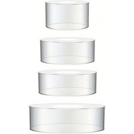 4-Piece Smooth Cylindrical Display Stand (1/5)