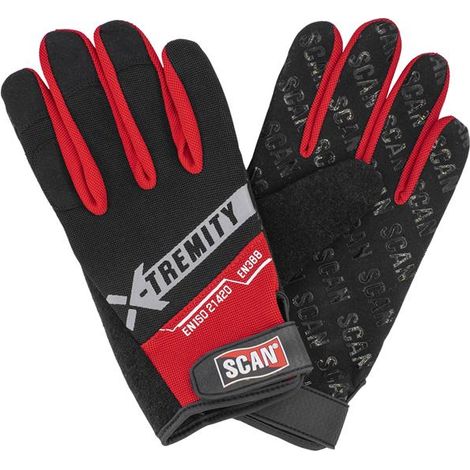 Lightweight Scan Grip Work Gloves with Phone Swipe Finger – Large Size (Size 9) – SCAGLOTOUCH Touchscreen Compatible Safety Gloves (1/3)