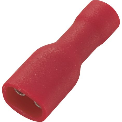 TRU COMPONENTS 1566938 Flachsteckhülse Steckbreite: 4.8 mm Steckdicke: 0.5 mm 180 ° Vollisoliert Ro