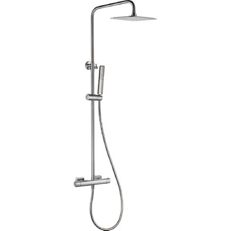 Conjunto ducha termostático Toscana níquel cepillado [ IMEX® ]
