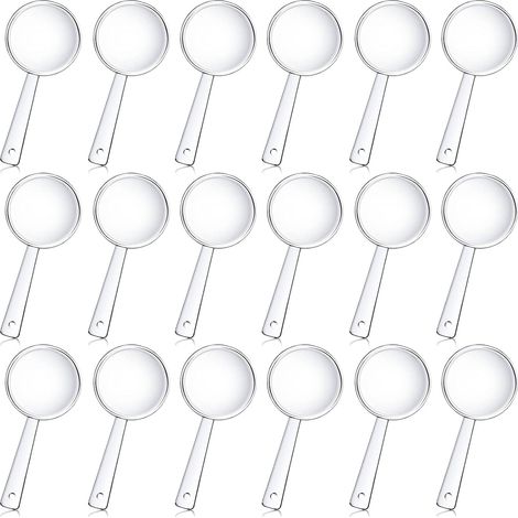 30 Pieces Mini Plastic Handheld Magnifier Tiny Plastic Magnifier Portable Hand Lens Magnifying Glass Sets for Home, School, Outdoor Researcher, High School Boys and Girls Observation, Reading (1/5)