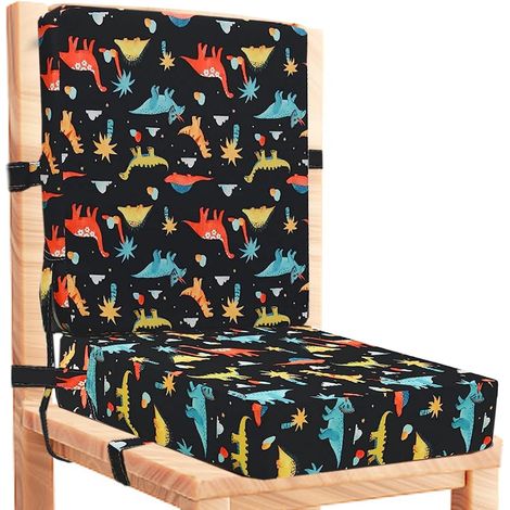 Rehausseur Chaise Enfant 2 pièces, Lavable à l'eau Fort Support Portable Chaise Surélevée, Adapté pour les Repas des Jeunes Enfants, Coussin de Chaise Surélevée Facile à Nettoyer (1/5)