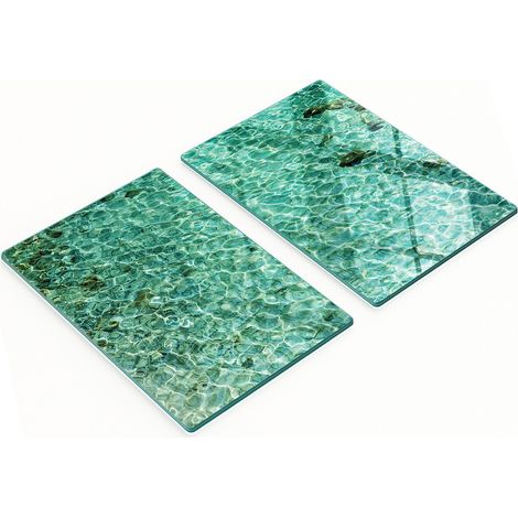 Tableaux en verre résistants et élégants avec motif d'eau transparent 2x40x52 cm (1/5)