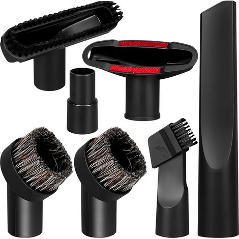 7Pcs Embout Aspirateur Universel 32-35mm, Accessoires Suceur Convient pour 32-35mm, Brosse Aspirateurs per Nettoyage Poils Animaux (1/5)