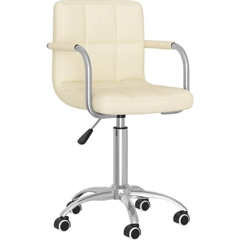Maison Exclusive - Bürostuhl Drehbar Creme Stoff (1/5)
