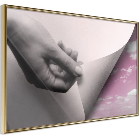 Affiche Murale Encadrée "New Beginning" 30 x 20 cm Or
