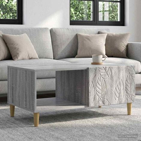 vidaXL Table basse Sonoma gris 90 x 50 x 40 cm Bois d'ingénierie (1/5)